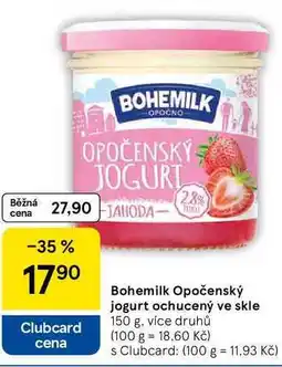 Tesco Bohemilk Opočenský jogurt ochucený ve skle, 150 g nabídka