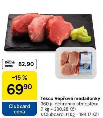 Tesco Tesco Vepřové medailonky, 360 g. ochranná atmosféra nabídka