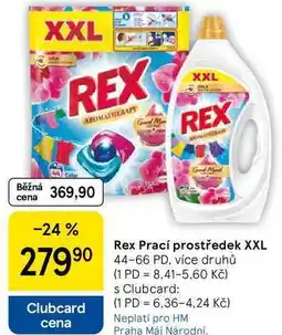 Tesco Rex Prací prostředek XXL, 44-66 PD, více druhů nabídka