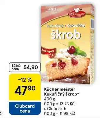 Tesco Küchenmeister Kukuřičný škrob, 400 g nabídka