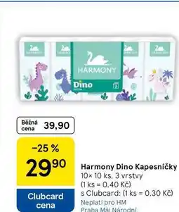 Tesco Harmony Dino Kapesničky, 10x 10 ks. 3 vrstvy nabídka