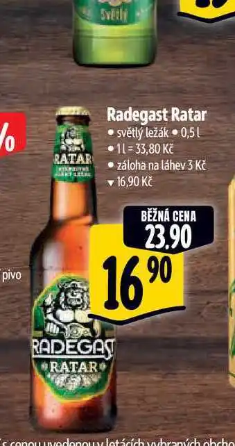 Albert Radegast Ratar 0,5 l nabídka