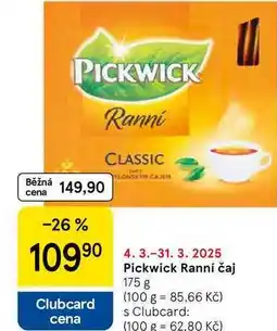 Tesco Pickwick Ranní čaj, 175 g nabídka