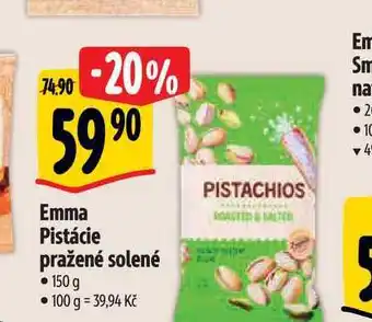 Albert Emma Pistácie pražené solené 150 g nabídka