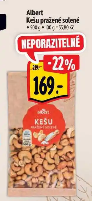 Albert Albert Kešu pražené solené 500 g nabídka