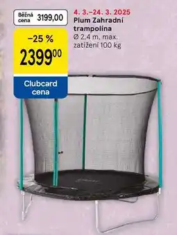 Tesco Plum Zahradní trampolína Ø 2,4 m, max. zatížení 100 kg nabídka