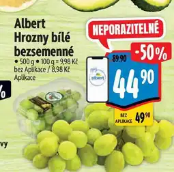 Albert Albert Hrozny bílé bezsemenné 500 g nabídka