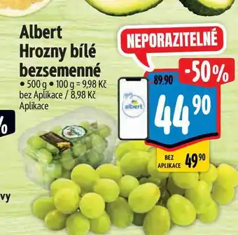 Albert Albert Hrozny bílé bezsemenné 500 g nabídka