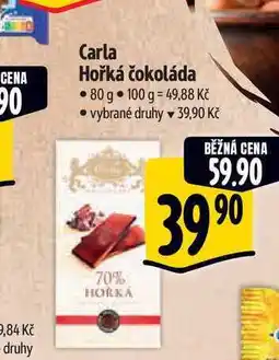 Albert Carla Hořká čokoláda 80 g nabídka