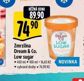 Albert Zmrzlina Dream & Co. Low sugar 450 ml nabídka