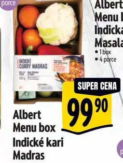 Albert Albert Menu box Indické kari Madras nabídka