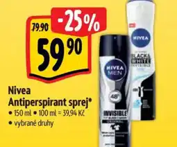 Albert Nivea Antiperspirant sprej nabídka