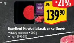 Albert Excellent Hovězí tatarák ze svíčkové nabídka