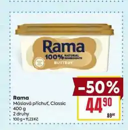 Billa Rama Máslová příchuť, Classic 400 g nabídka