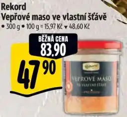 Albert Rekord Vepřové maso ve vlastní šťávě nabídka