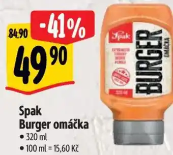 Albert Spak Burger omáčka nabídka