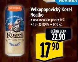 Albert Velkopopovický Kozel Nealko nabídka