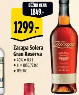 Albert Zacapa Solera Gran Reserva nabídka