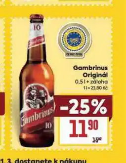 Billa Pivo gambrinus originál nabídka