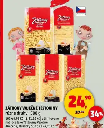 Penny Market Zátkovy vaječné těstoviny nabídka