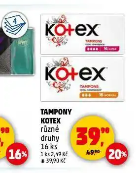 Penny Market Kotex dámské tampony nabídka