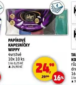 Penny Market Wippy papírové kapesníčky nabídka