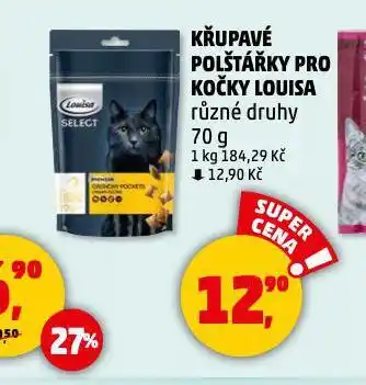 Penny Market Křupavé polštářky pro kočky louisa nabídka