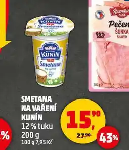 Penny Market Kunín smetana na vaření 12% nabídka