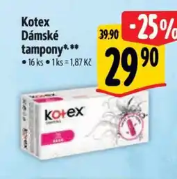 Albert KOTEX Dámské tampony nabídka
