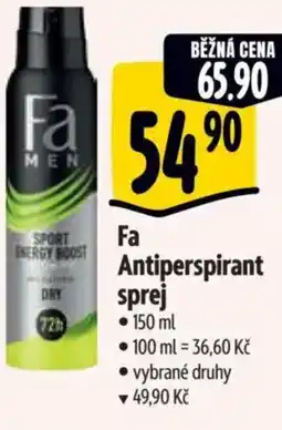 Albert FA Antiperspirant sprej nabídka