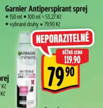 Albert GARNIER Antiperspirant sprej nabídka