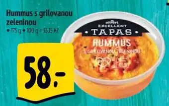 Albert Hummus s grilovanou zeleninou nabídka