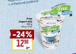 Billa Free Jogurt bílý 180 g nabídka