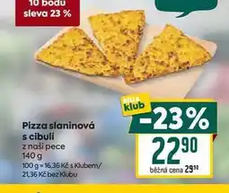 Billa Pizza slaninová s cibuli z naší pece 140 g nabídka