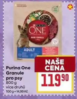 Billa One Granule pro psy 800 g nabídka