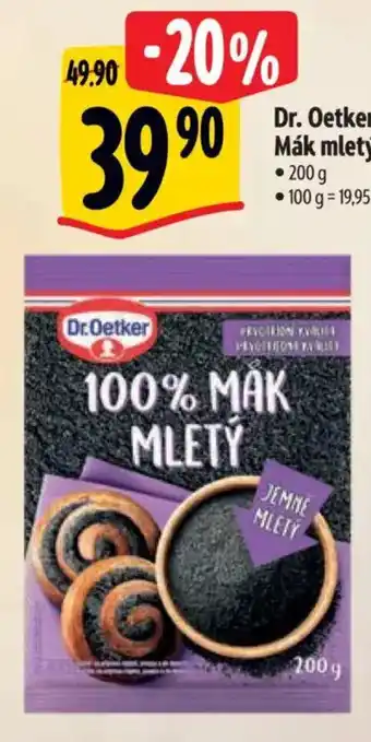 Albert Dr. Oetker Mák mletý nabídka