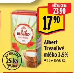 Albert Albert Trvanlivé mléko 3,5% nabídka