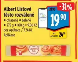 Albert Albert Listové těsto rozválené nabídka