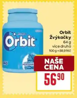 Billa Orbit Žvýkačky nabídka