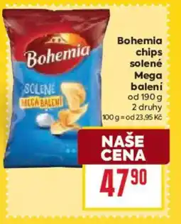 Billa Bohemia chips solené Mega balení nabídka