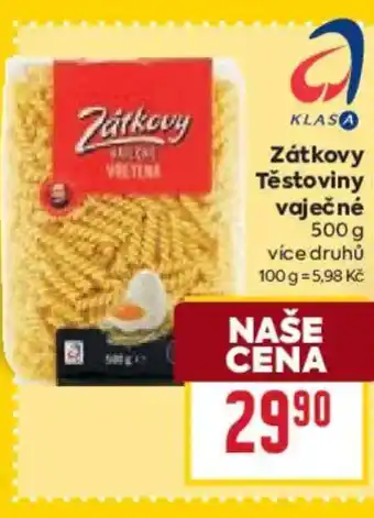 Billa Zátkovy Těstoviny vaječné nabídka