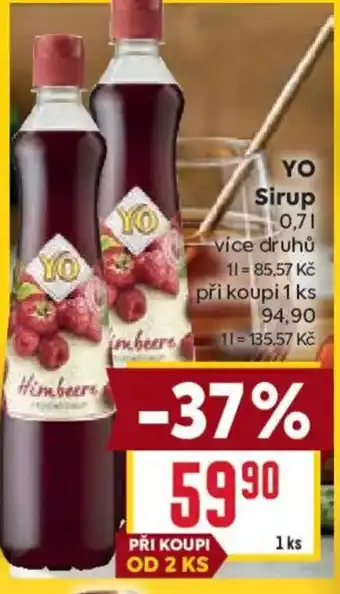 Billa YO Sirup nabídka