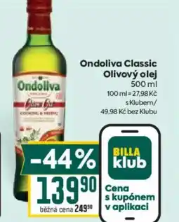 Billa Ondoliva Classic Olivový olej nabídka