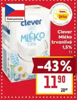 Billa Clever Mléko trvanlivé 1.5% nabídka