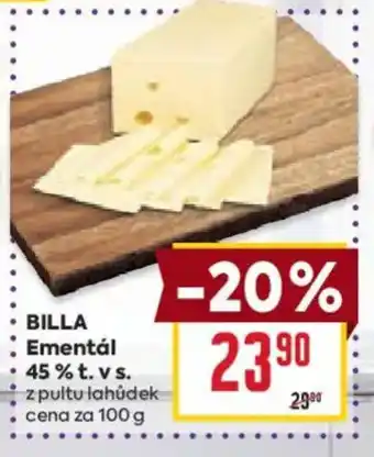 Billa BILLA Ementál 45% t. vs. nabídka