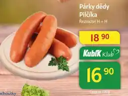 Kubík potraviny Párky dědy Pilčíka nabídka