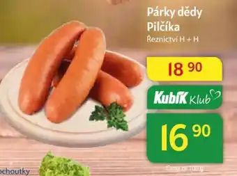 Kubík potraviny Párky dědy Pilčíka nabídka