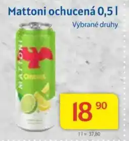 Kubík potraviny MATTONI ochucená nabídka