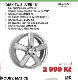 Auto Kelly Disk tu silver 16 nabídka