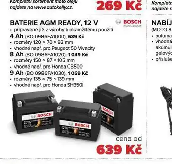 Auto Kelly Baterie agm ready, 12 v 8 ah nabídka